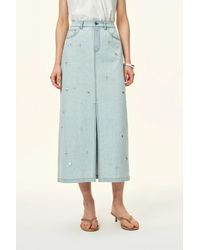 Fabrique - Delia Handwork Beading Midi Skirt - Lyst