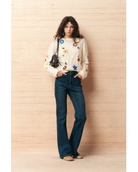 Fabrique - Lorna Hand Embroidered Floral Sweater - Lyst