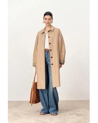 Fabrique - Yvette Single Breasted Double Pocket Trench Coat - Lyst