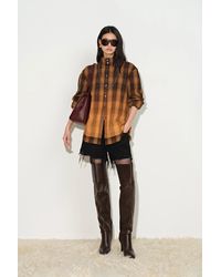 Fabrique - Meliora Gradient Plaid Faux Layered Shirt - Lyst