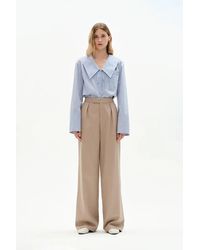 Fabrique - Holkham Oversized Collar Striped Shirt - Lyst