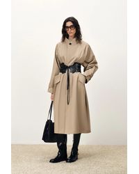 Fabrique - Esme Minimalist Oversized Long Trench Coat - Lyst