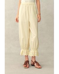 Fabrique - Hazel Lace Panel Balloon Leg Cropped Pants - Lyst