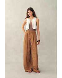 Fabrique - Charlie Boho Mother Of Pearl Studded Side Tassel Tie Vest Top - Lyst