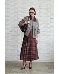 Fabrique - Dakota Tweed Baseball Jacket - Lyst