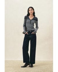 Fabrique - Vivi Striped Henley Top - Lyst