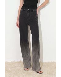 Fabrique - Elara Ombré Rhinestone Wide Leg Jeans - Lyst