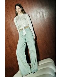 Fabrique - Hadrian Studded Wide Leg Jeans - Lyst