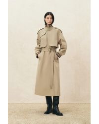 Fabrique - Alexandra Lightweight Belted Long Trench Coat - Lyst