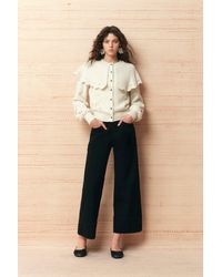 Fabrique - Elysian Floral Cutwork Embroidery Cardigan - Lyst