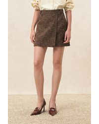 Fabrique - Leila Metal Ring Wrap Mini Skirt - Lyst