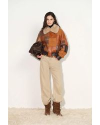 Fabrique - Jett Paneled Jacket With Detachable Faux Fur Collar - Lyst