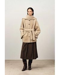 Fabrique - Carla Reversible Detachable Scarf Coat - Lyst