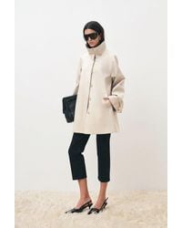 Fabrique - Elowen Pleated Back Cape Trench Coat - Lyst