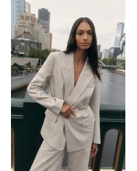 Fabrique - Charlie Deconstructed Asymmetric Double-Belt Blazer - Lyst