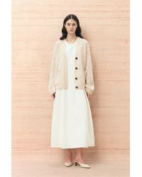 Fabrique - Kaia Argyle Openwork Cardigan - Lyst