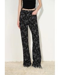 Fabrique - Sylvia Custom Jacquard Flared Jeans - Lyst