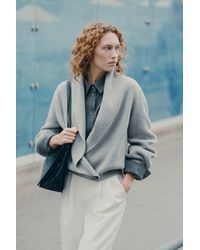 Fabrique - Xaviera Relaxed Shawl Collar Cardigan - Lyst