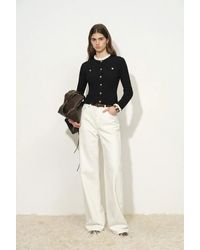 Fabrique - Irene Scalloped Crochet Openwork Cardigan - Lyst