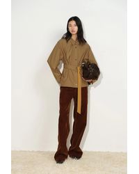 Fabrique - Daisy Scarf Collar Trench Coat - Lyst