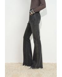 Fabrique - Una Crystal Embellished Gradient Flared Jeans - Lyst