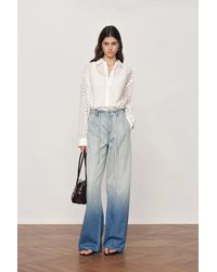 Fabrique - Eliana Cutwork Embroidery Point Collar Shirt - Lyst