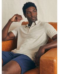 Faherty - Short-sleeve Linen Polo Shirt - Lyst