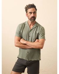 Faherty - Short-Sleeve Hemp Blend Shirt - Lyst