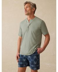 Faherty - Short-Sleeve Sunwashed Henley T-Shirt - Lyst