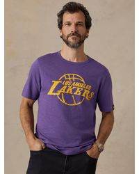 Faherty - Los Angeles Lakers Sunwashed Regenerative T-Shirt - Lyst