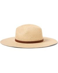 Faherty - Marina Leather-trimmed Straw Hat - Lyst