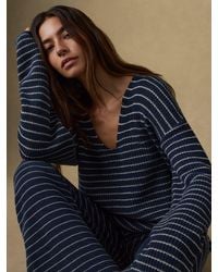 Faherty - Miramar Linen Deep V-Neck Sweater - Lyst