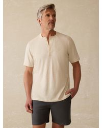 Faherty - Short-Sleeve Sunwashed Henley T-Shirt - Lyst