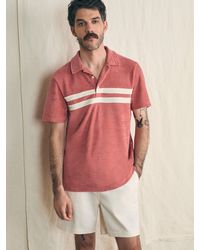 Faherty - Cabana Towel Terry Surf Stripe Polo Shirt - Lyst