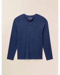 Faherty - Long-Sleeve Cloud Henley T-Shirt - Lyst