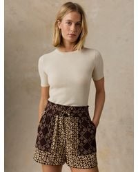 Faherty - Miramar Linen Mini Rib T-Shirt - Lyst