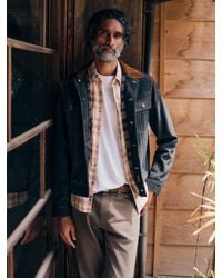 Faherty - Suede Trucker - Lyst