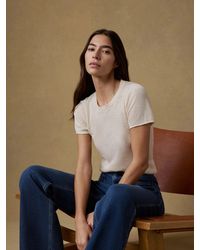 Faherty - Miramar Linen Mini Rib T-Shirt - Lyst