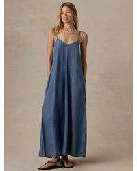 Faherty - Tried & True Chambray Slip Dress - Lyst