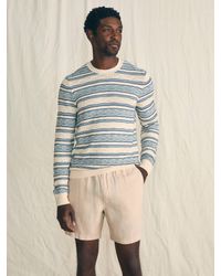 Faherty - Striped Crew Sweater - Lyst