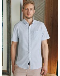 Faherty - Short-sleeve Supima Oxford Shirt - Lyst