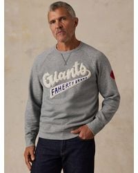 Faherty - Ny Giants High Standard Fleece Crew - Lyst