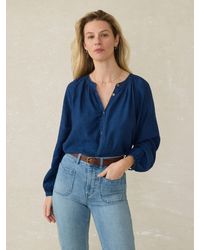 Faherty - Tried & True Easton Blouse - Lyst
