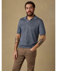 Faherty - Short-Sleeve Linen Sweater Polo - Lyst