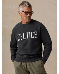 Faherty - Boston Celtics High Standard Fleece Crew - Lyst