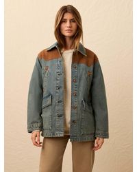 Faherty - Ridge Back Denim Suede Jacket - Lyst