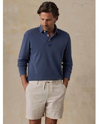 Faherty - Long-Sleeve Sunwashed Pique Polo Shirt - Lyst