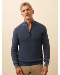 Faherty - Sunwashed Quarter Zip Sweater - Lyst