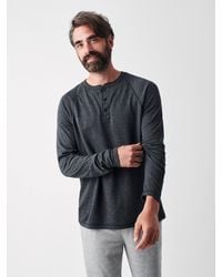 Faherty - Cloud Cotton Long-sleeve Henley T-shirt (tall) - Lyst