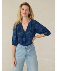 Faherty - Seacliff Blouse - Lyst